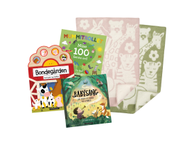 Babypakke med babyteppe og babybøker