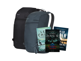 Bergans Hugger 25L og 3 krimbøker