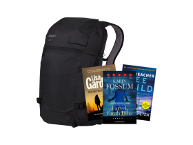 Bergans Hugger 25L og krimbøker