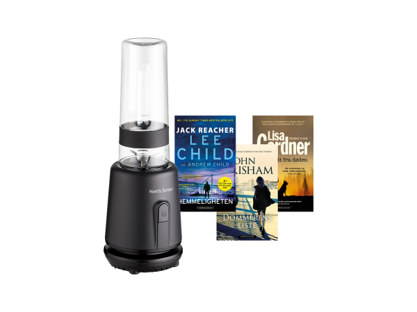 Nordic Sense smoothieblender og krimbøker